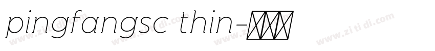 pingfangsc thin字体转换